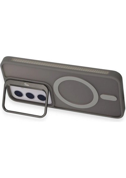 Joko Samsung Galaxy S24 Flet Lens Magsafe Kapak - Gri indirimleri