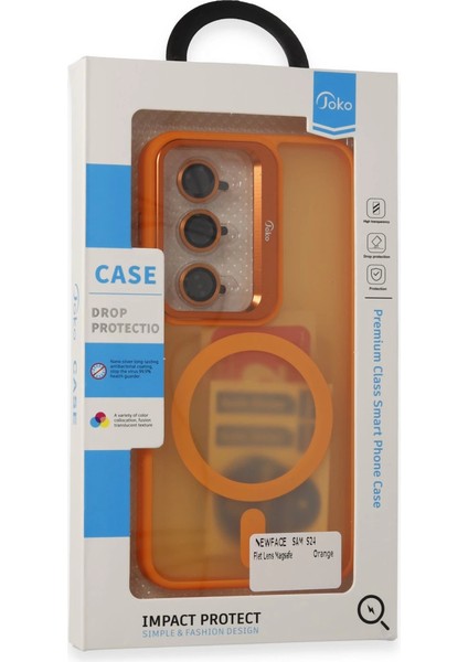 Joko Samsung Galaxy S24 Flet Lens Magsafe Kapak - Gri