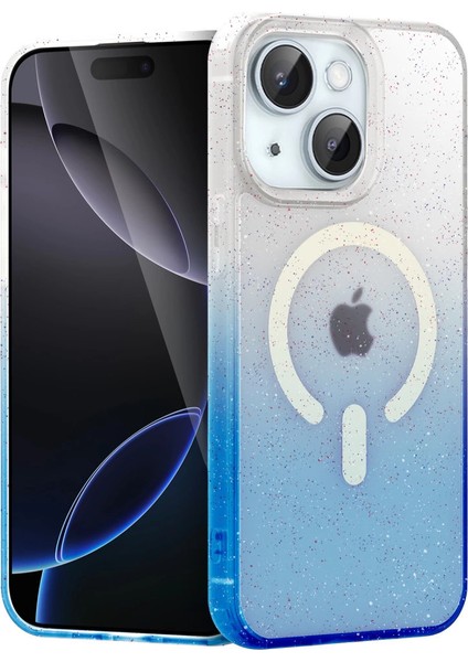 Apple Iphone 14 Pummel Shiny Magsafe Kapak - Mavi
