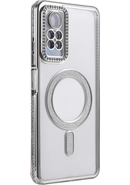 Xiaomi Redmi Note 12 Pro 4g Joke Simli Magneticsafe Kılıf - Gümüş modelleri