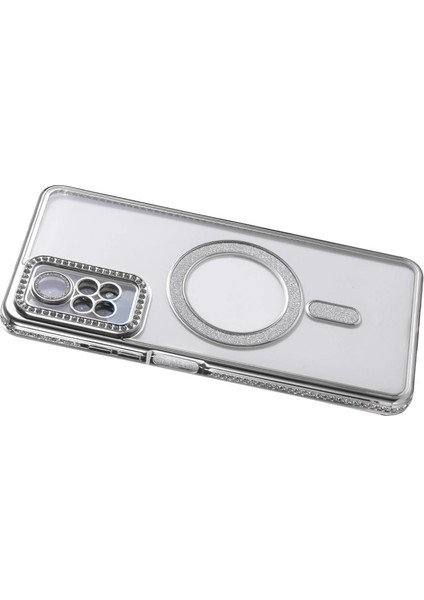 Xiaomi Redmi Note 12 Pro 4g Joke Simli Magneticsafe Kılıf - Gümüş fırsatları