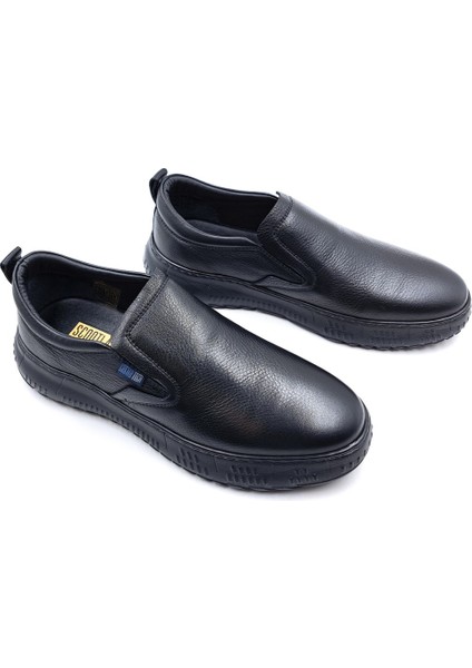 22308 Hakiki Deri Siyah Erkek Ayakkabı