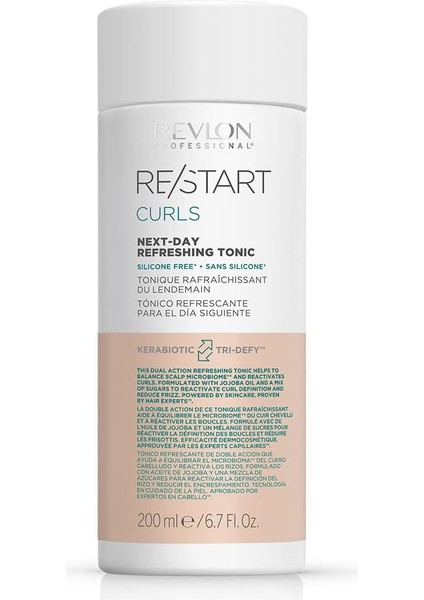 Revlon Professional Restart Curls Next-Day Refreshing Tonic 200ML Sulfate & Silicone Free modelleri