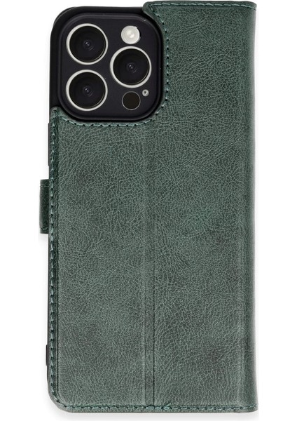 Iphone 16 Pro Max Kılıf Trend S Plus Kapaklı Kılıf - Yeşil