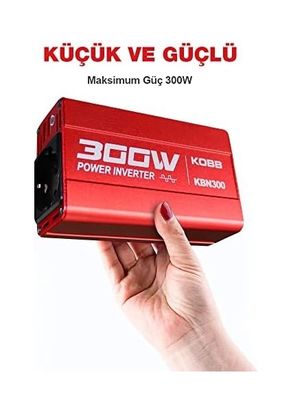 KBN300 12V/220V 300WATT Modifiye Sinüs Dönüştürücü Invertör modelleri