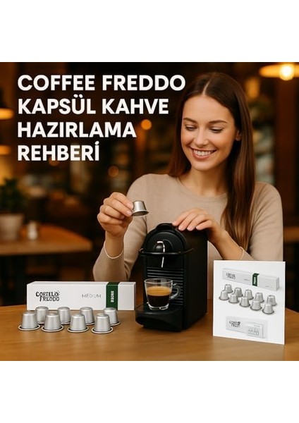 Aleminyum Kapsül Kahve Nespresso ile Uyumlu, Espresso, Platium Sert, Alüminyum Kapsül, Güçlü ve Yoğun Kapsül 10''lu Kutu fiyatları