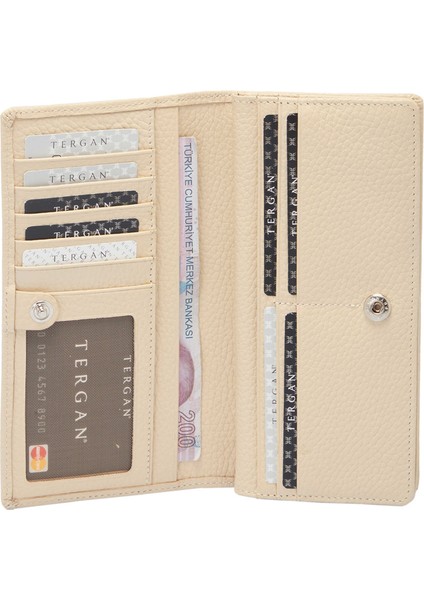 Krem Hakiki Deri Kadın Cüzdan - S1CB00005685-N30 fırsatları