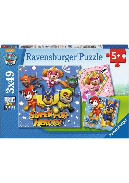 3X49P Puz Paw Patrol, Çok Renkli