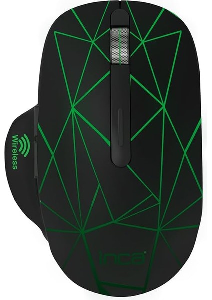 Inca IWM-551T Kablosuz,şarj Edilebilir, 4 Farklı Değişebilen LED Işıklı, Sessiz Tuş, Tyep-C ve USB Çift ALICI,1600 Dpi,7 Tuş, LED Aç/kapa Tuşu, 15M Çekim Mesafesi