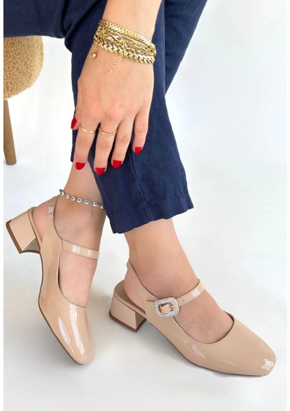 Sptrns Gowe Nude Rugan Topuklu Ayakkabı (Numara: 39)