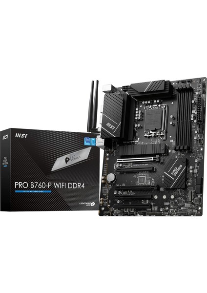 Msı Pro B760-P Wıfı Ddr4 Soket 1700 Ddr4 5333(OC) Pcı-E,m.2 Usb3.2 Hdmı,dp, 1x 2.5g Lan Wı-Fı 6e Atx Anakart