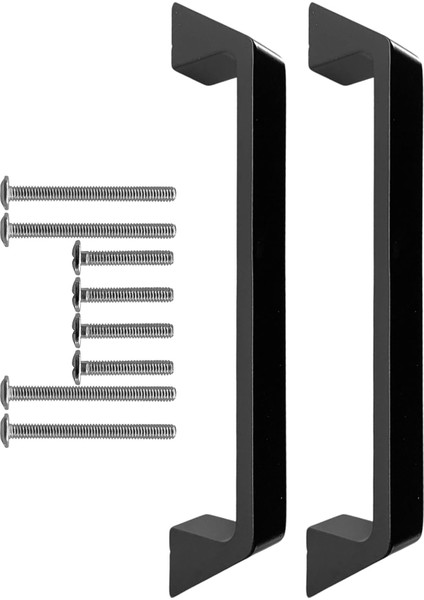 Mutfak ve Dolabı Kapakları ve Çekmeceler Için Metal Kulp Paslanmaz Mobilya Dolap Kulbu 128MM Mat Siyah 2 Adet