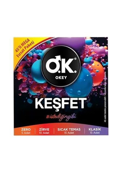 Okey Keşfet 45’li Prezervatif fiyatları