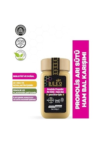 Bee'o Çocuklar Için Propolis Arı Sütü Ham Bal