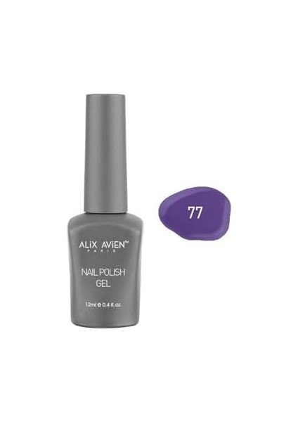 Alıx Avıen Mor Mavi Kalıcı Oje 77-Yoğun Renk Veren Jel Oje 12 Ml-Nail Uv Gel Polish 77 modelleri
