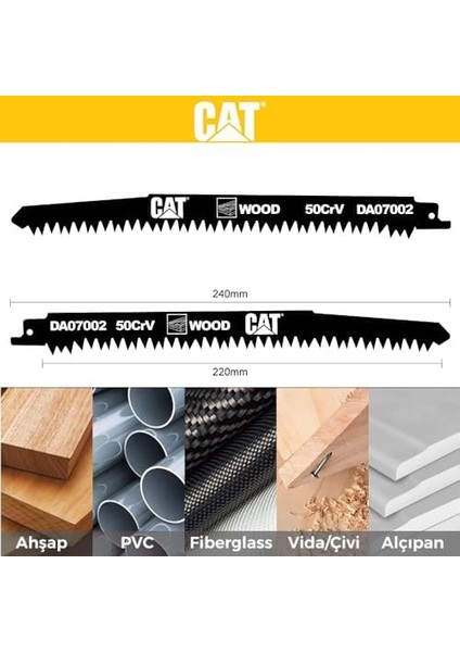 DA07002 240MM Profesyonel Hızlı Ahşap Kesme Tilki Kuyruğu Testere Ucu 2 Parça modelleri