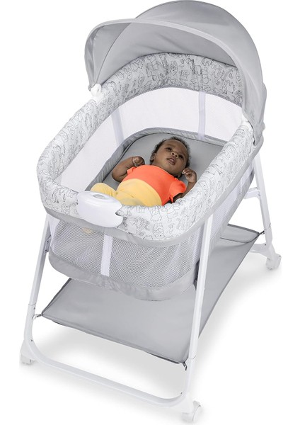 Starts The Pooh - Pijama Partisi Titreşimli Yatıştırıcı Beşik, 0-5 Ay Yaş, 3-7 kg