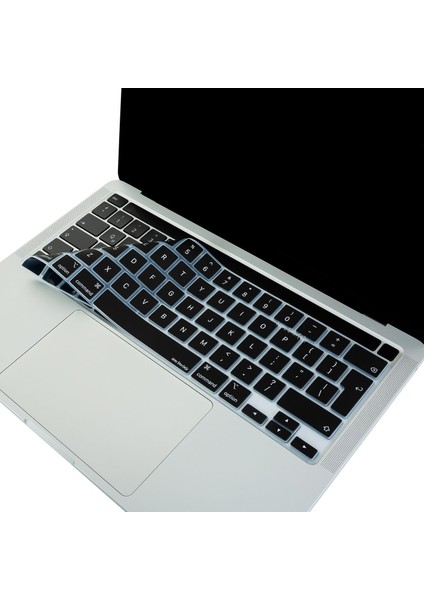 MacBook Klavye Koruyucu Silikon Kılıf Film Avrupa Ingilizce Baskılı Uk-Ters L Enter Tipi Touchbar Pro M1,m2 13INÇ -A2251,A2289,A2338, Pro 16 Inç A2141 Uyumlu, Ultra Ince Siyah