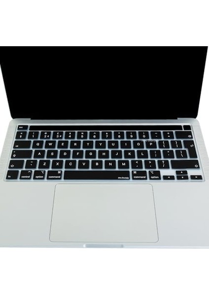 MacBook Klavye Koruyucu Silikon Kılıf Film Avrupa Ingilizce Baskılı Uk-Ters L Enter Tipi Touchbar Pro M1,m2 13INÇ -A2251,A2289,A2338, Pro 16 Inç A2141 Uyumlu, Ultra Ince Siyah modelleri