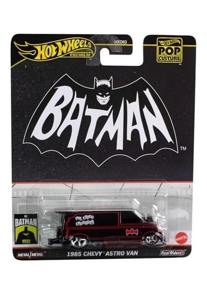 1985 Chevy Van Batmobıle Cast Model Araba - Ölçek 1:64 - Uzunluk 7 cm Pop Culture HVJ48 modelleri