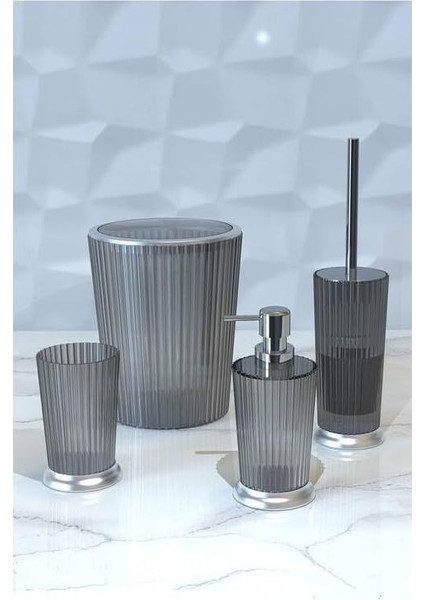 MSAS0825MGNELY 4lü Seti, Şeffaf Mat Gümüş Kaplama