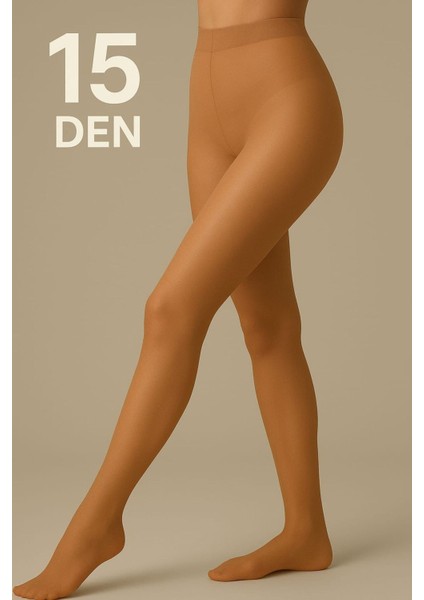 Kadın Ten Rengi Ince 15 Den Parlak Burunlu Külotlu Çorap