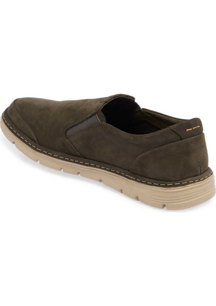 Yeşil Hakiki Nubuk Deri Erkek Casual Ayakkabı - E24I1AY56762-G98