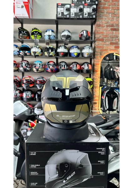 Stream 2 Road Mat Sıyah-Gold-Grı Kask indirimleri