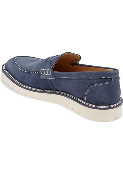 Lacivert Hakiki Nubuk Deri Erkek Casual Ayakkabı - E24I1AY56760-C39