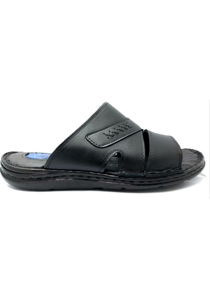 251 Siyah Erkek Jelli Kapalı Hakiki Deri Terlik indirimleri