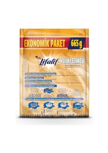 Eti Lifalif Ince Öğütülmüş Yulaf Ezmesi 665 G fiyatları