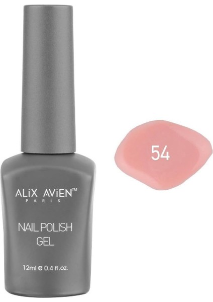 Alıx Avıen Pembe Somon Kalıcı Oje 54-Yoğun Renk Veren Jel Oje 12 Ml-Nail Uv Gel Polish 54 modelleri