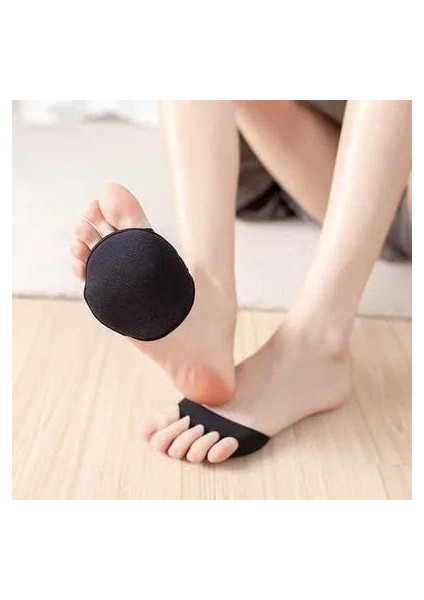 Kyrotech Kadınlar Için Ön Ayak Pedleri Çorap Tipi, Görünmez, Kaymaz, Nefes Alabilir Ayak Yastığı, Metatarsal Destekli, Ayak Ağrısı Giderici, Yüksek Topuklu Ayakkabılarla Uyumlu Ter Emici Çorap 1 Çift