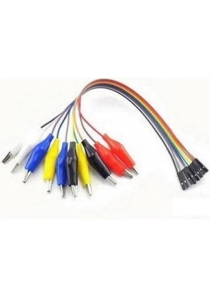 30 cm 10 Pin Krokodil - Jumper Kablo (Dişi)