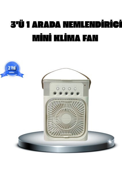 Taşınabilir Mini Klima Fan 3’ü 1 Arada Soğutucu Nemlendirici ve Gece Lambası - CHT3712-5864
