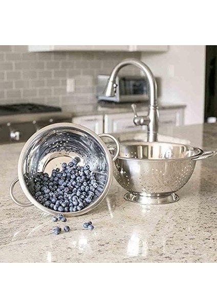 Paslanmaz Çelik Makarna Süzgeci, Salata Süzgeci - 30 cm Çap, Çok Renkli fiyatları