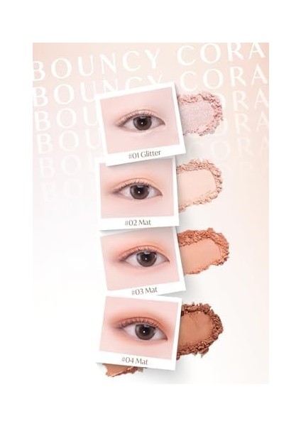 Mıssha Yoğun Pigmentli Mat ve Işıltılı Tonlar Barındıran 4'lü Far Paleti Day Vibe Palette No:2 Bouncy Coral modelleri