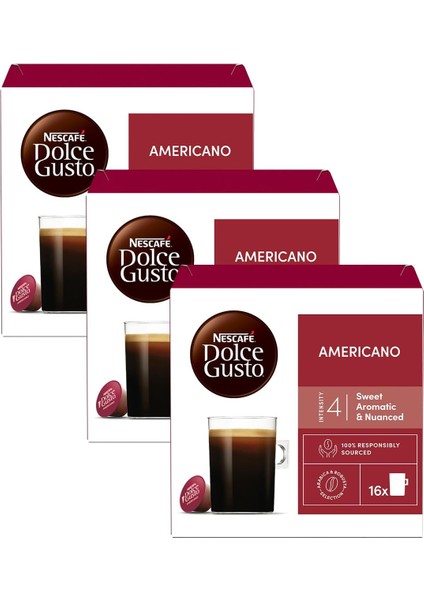 Nescafe Dolce Gusto Americano 48 Kapsül 136 gr x 3 fiyatları