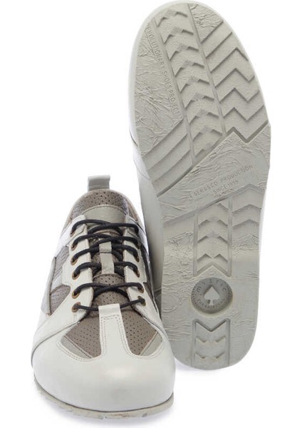 Gri Hakiki Deri Erkek Sneaker - E24I1AY56755-I8H