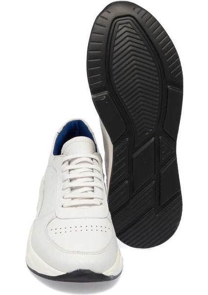 Beyaz Hakiki Deri Erkek Sneaker - E24I1AY56808-B69
