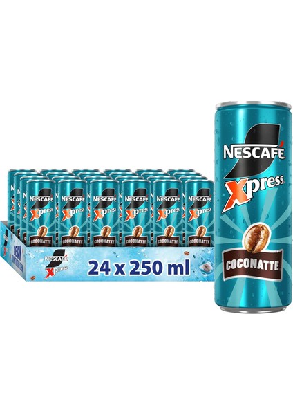 Nescafé Xpress Kahveli Sütlü Içecek-Hindistan Cevizi ve Badem Aromalı 24 x 250 ml