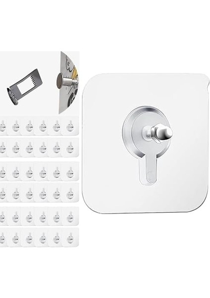 10 Adet Çok Amaçlı Yapışkanlı Çivi Vida Askı Kanca Raf Tablo Saat Asma Aparatı 10MM Vidalı fiyatları