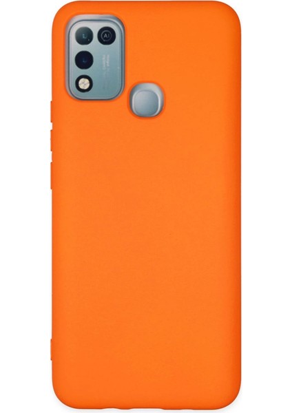 Infinix Hot 10 Play Kılıf Nano Içi Kadife Silikon - Turuncu