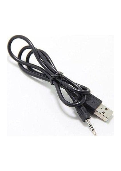 Şarz Kablosu USB To 2.5mm Aux Kablo 2.5 mm Stereo USB Kablo Kask Intercom Şarz Kablosu