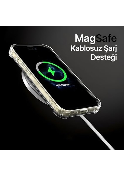 13-14 Için Magshield Serisi ile Uyumlu Köşe Korumalı Şeffaf Kılıf Ultra Güçlü Manyetik Çember ve Berraklığında Materyal Premium Kalite Kılıf (13-14) fiyatları