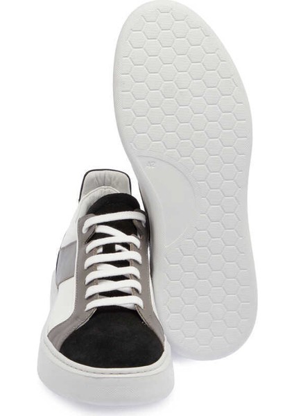 Siyah Hakiki Süet Deri Erkek Sneaker - E24I1AY56817-A01