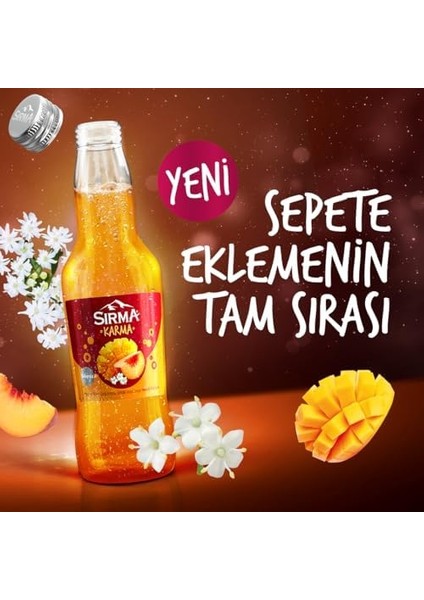 Sırma Karma Mango ve Mürver Çiçeği Aromalı Şeftalili Doğal Maden Suyu 6X250 ml