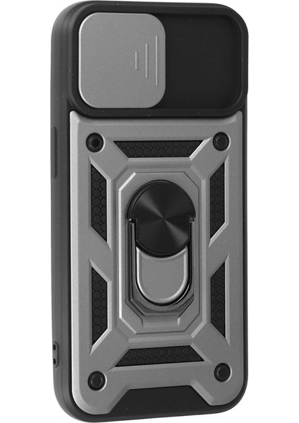 Iphone 15 Kılıf Pars Lens Yüzüklü Silikon - Gümüş fiyatları