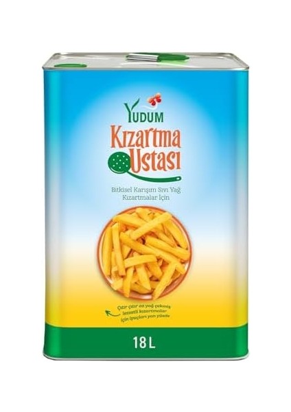 Yudum Kızartma Ustası Ayçiçek Yağı 18 Litre Teneke