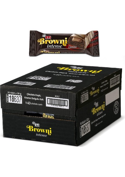 Eti Browni Intense Çikolatalı Kek 50 G x 16 Adet modelleri